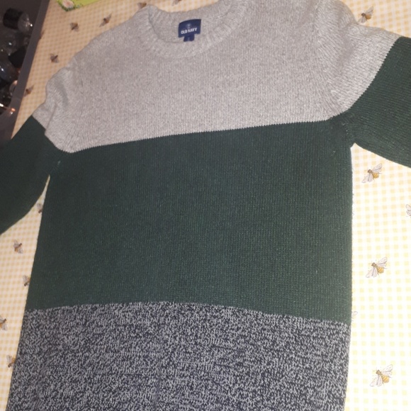 ‼️ Old Navy Tri Color Knit Sweater size M - Picture 2 of 7